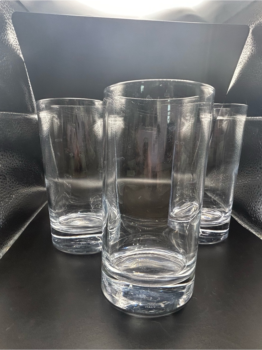 Luigi Bormioli Veronese Highball Glasses Set Of 3 - Oval Base 6” Nice